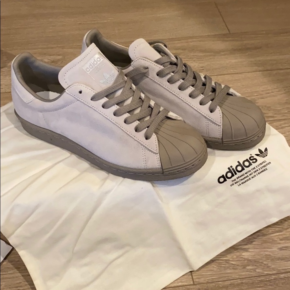 Custom Gray Suede Adidas Superstar